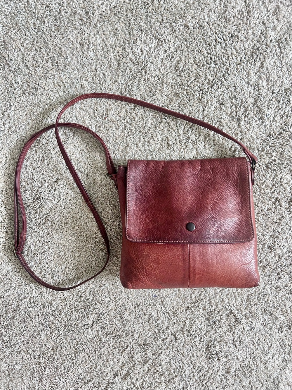 Day & Mood DayNew Malou Maxi Crossbody Bag Brown Weathered Leather